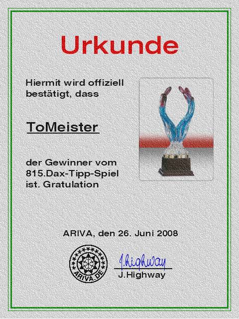 816.DAX Tipp-Spiel, Freitag, 27.06.08, 17:45 Uhr 171573