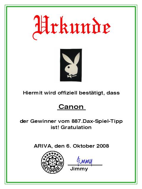 889.DAX Tipp-Spiel *Mittwoch* 08.10.08, 17.45 Uhr 190766