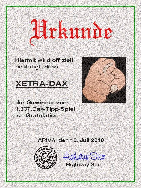 1.338.DAX Tipp-Spiel, Montag, 19.07.10 332526