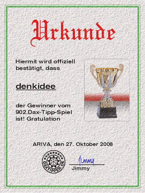 903.DAX Tipp-Spiel *Dienstag* 28.10.08, 17.45 Uhr 195465