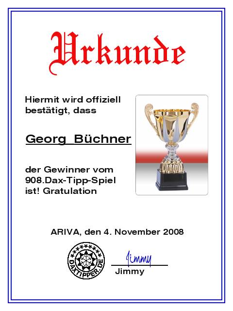 909.DAX Tipp-Spiel *Mittwoch* 05.11.08, 17.45 Uhr 197118