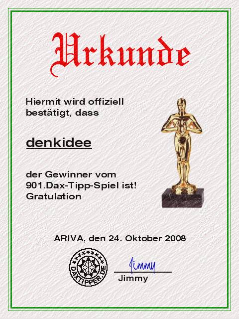 902.DAX Tipp-Spiel *Montag* 27.10.08, 17.45 Uhr 195041