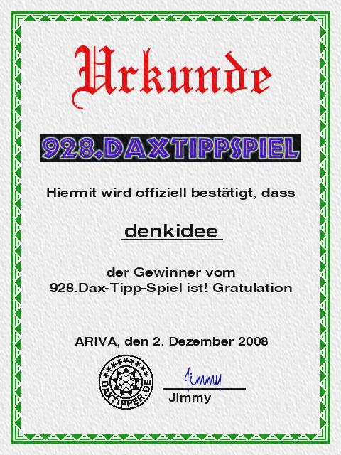 930.DAX Tipp-Spiel *Do* 04.12.08, 17.45 Uhr 203239