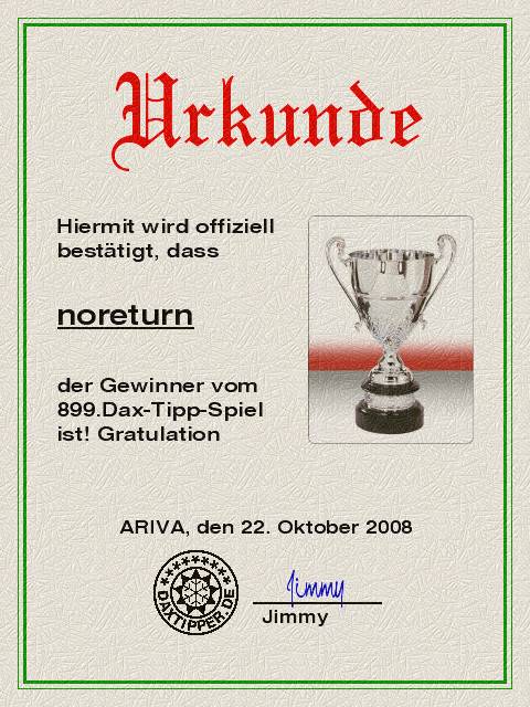 901.DAX Tipp-Spiel *Freitag* 24.10.08, 17.45 Uhr 194591