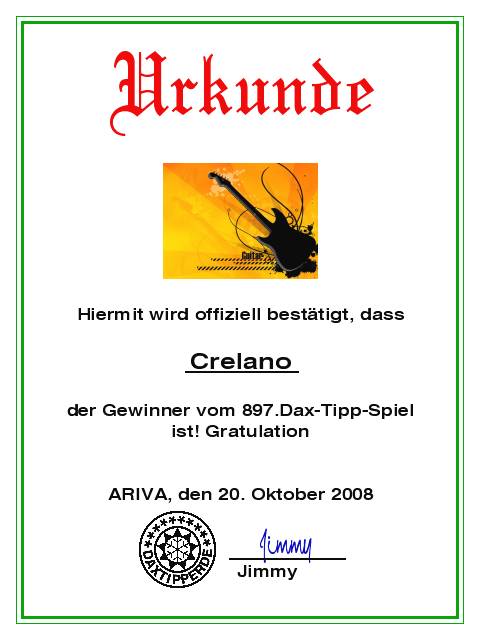 898.DAX Tipp-Spiel *Dienstag* 21.10.08, 17.45 Uhr 194037