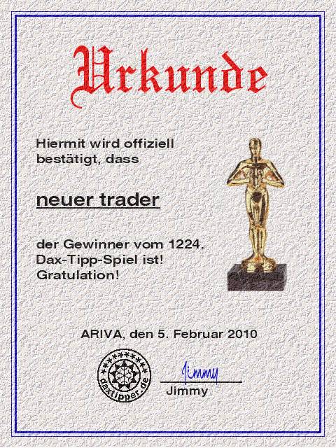 1.225.DAX Tipp-Spiel, Montag, 08.02.10 297576