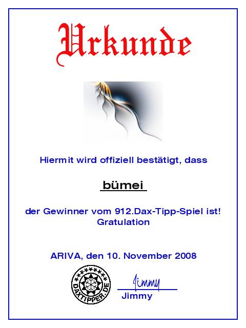 913.DAX Tipp-Spiel *Dienstag* 11.11.08, 17.45 Uhr 198438