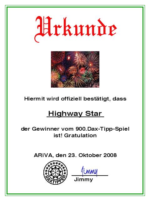 901.DAX Tipp-Spiel *Freitag* 24.10.08, 17.45 Uhr 194755