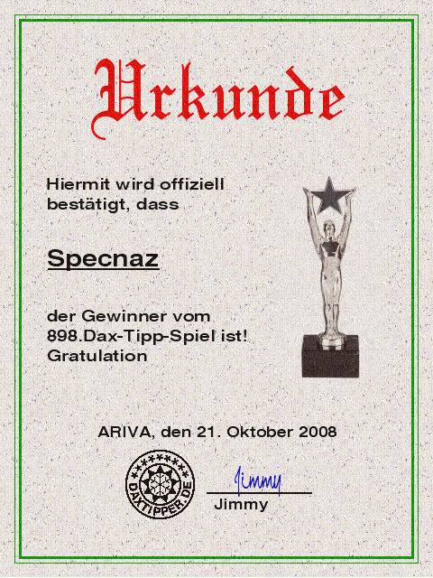 899.DAX Tipp-Spiel *Mittwoch* 22.10.08, 17.45 Uhr 194273