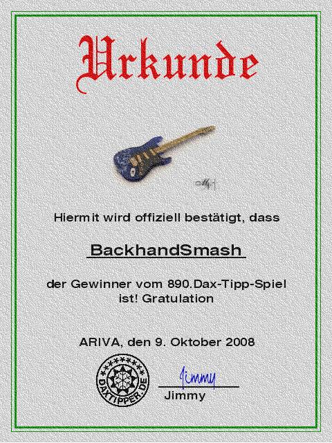 891.DAX Tipp-Spiel *Freitag* 10.10.08, 17.45 Uhr 191483