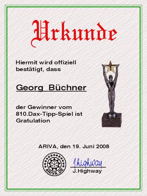 811.DAX Tipp-Spiel, Freitag, 20.06.08, 17:45 Uhr 170118