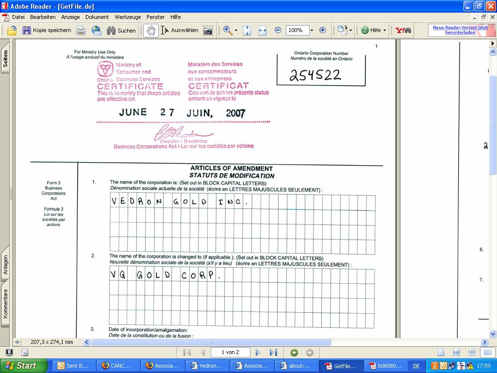 Vedron FAKTEN VG Kanada 112633