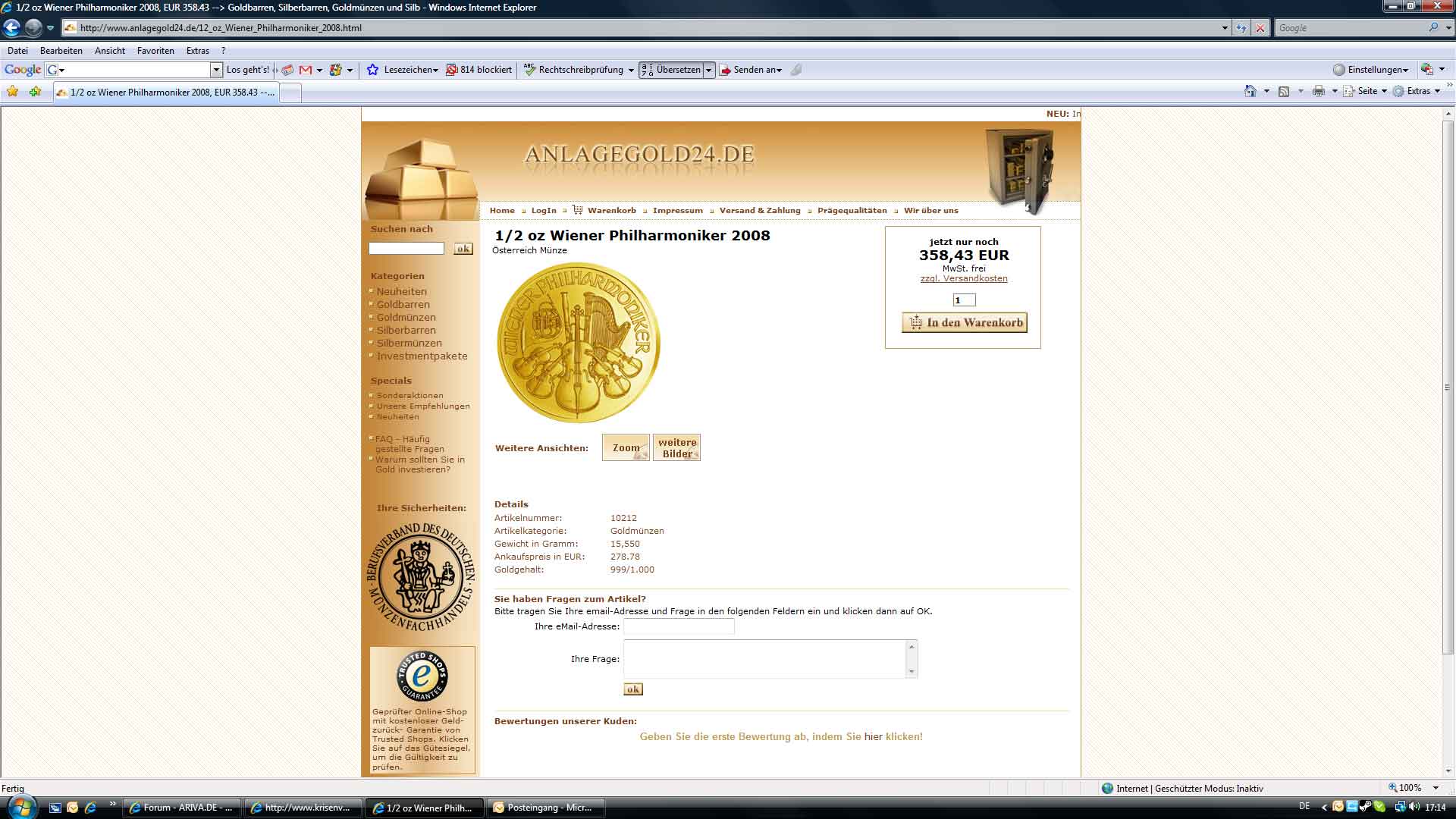 Ende der goldenen Zeiten 193808