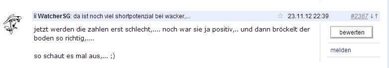 Wacker, eine Kaufgelegenheit 563899