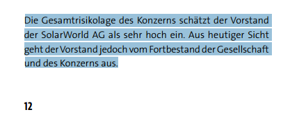 Solarworld Strong buy 952277