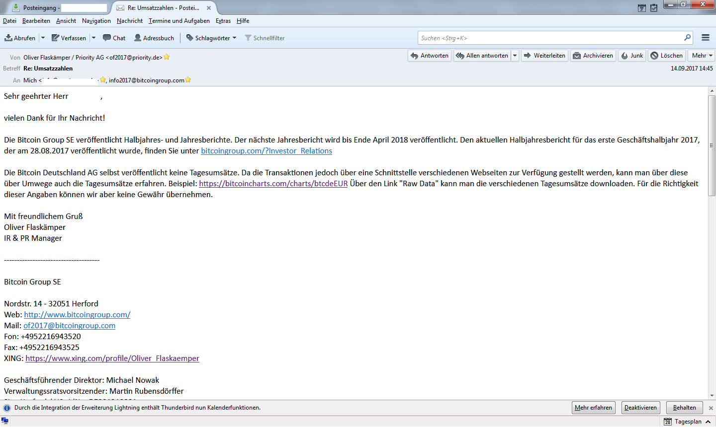 Bitcoin Group SE - Bitcoins & Blockchain 1014995