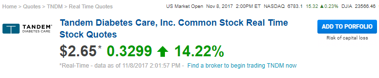 Tandem Diabetes Care, Inc. (TNDM) 1022716