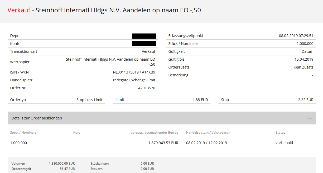 Steinhoff International Holdings N.V. 1095630