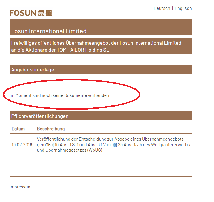 Tom Tailor Holding AG 1103142