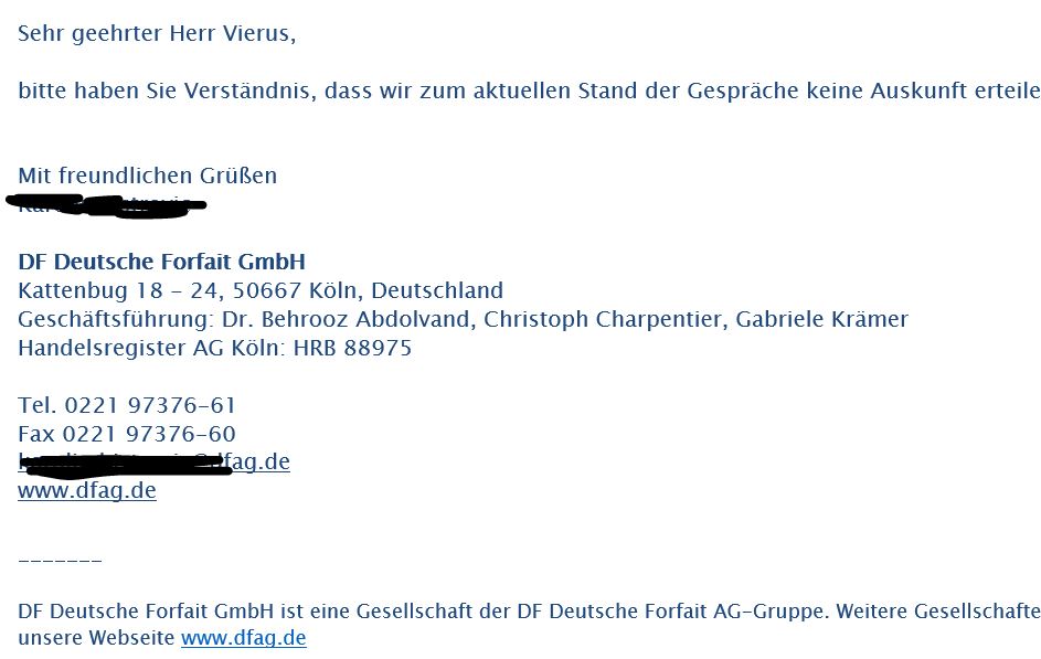 DF Deutsche Forfait AG 1138398