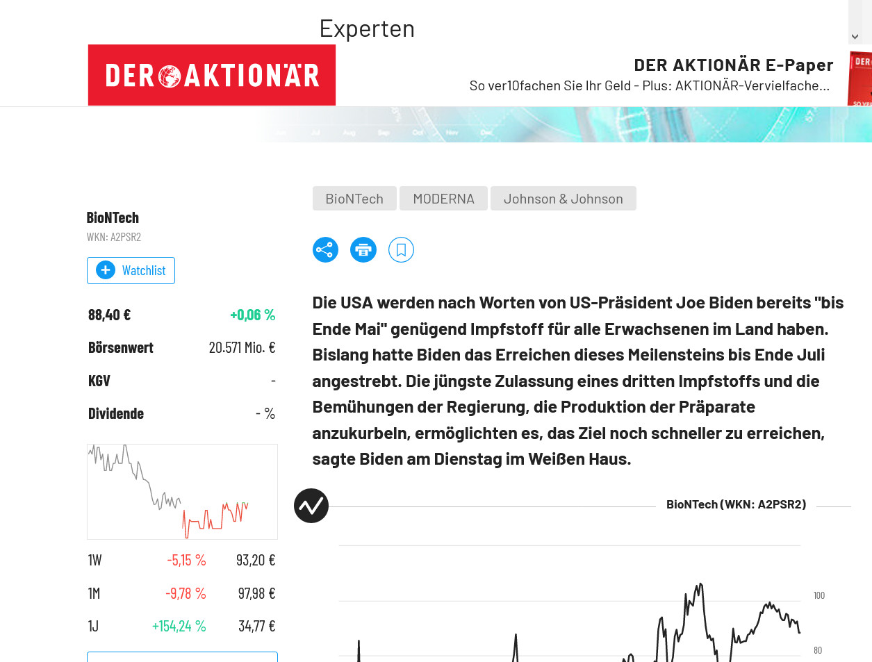 Biontech & MRNA: Revolution in der Pharmaindustrie 1237453