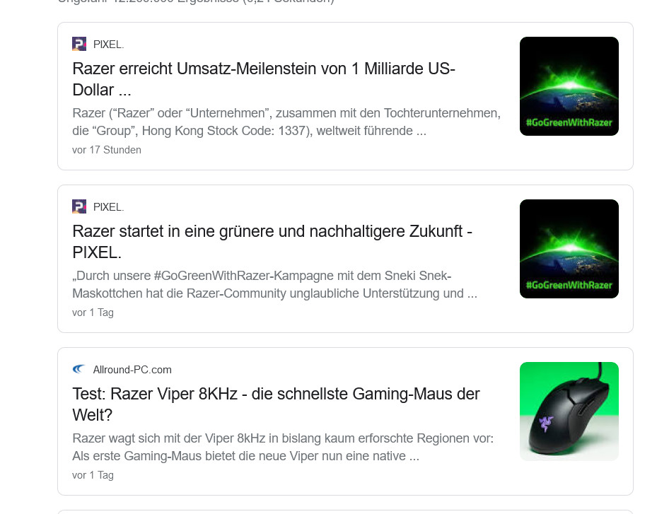 Razer nicht mehr optomechanische Mäuse und Gaming 1242405