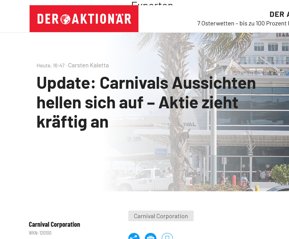Carnival Corp. - Es geht wieder los... 1244999