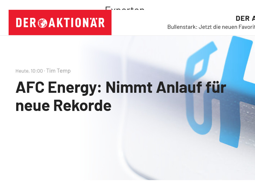 AFC Energy Aktie mit viel Potential 1247224