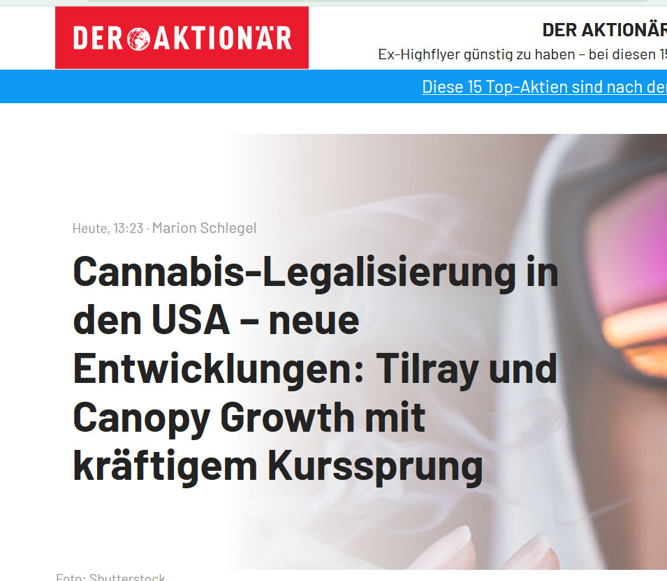 Tilray - Bestes Cannabis Unternehmen? 1306600