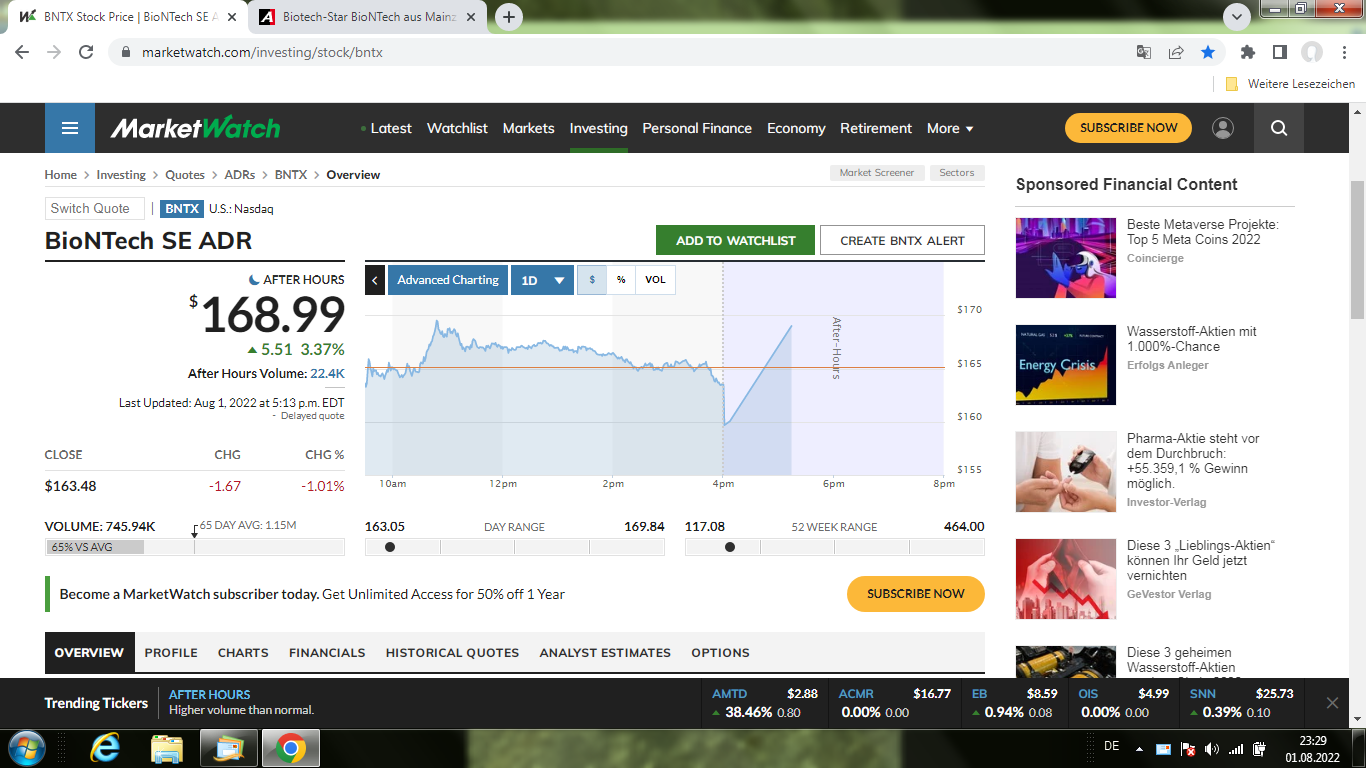 Biotech-Star BioNTech aus Mainz 1326397