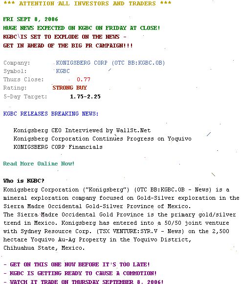 Konigsberg Corporation: 56118