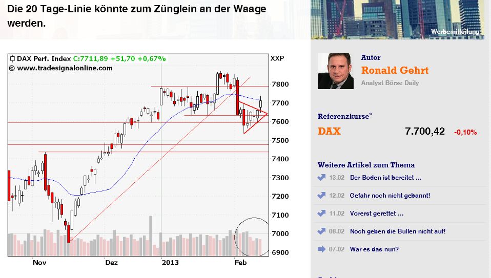 Quo Vadis Dax 2013 - Up, dank Liquidität 578565