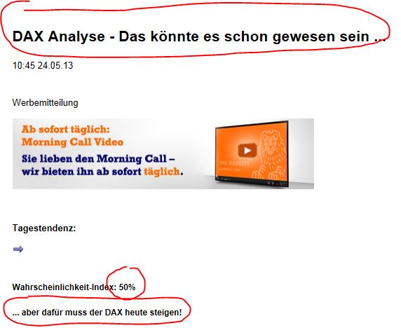 Quo Vadis Dax 2013 - Up, dank Liquidität 609531