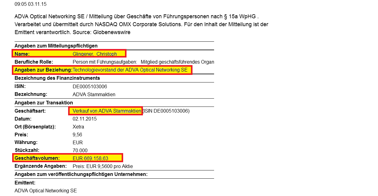 Adva ein Diamant am Investoren Himmel 869102