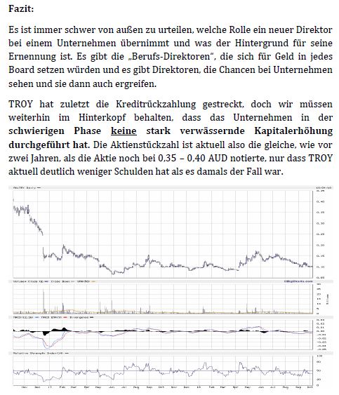 Troy Res- Top Goldproduzent Profit A$16.7 Million 1076933