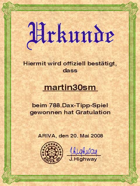 789.DAX Tipp-Spiel, Mittwoch, 21.05.08, 17:45 Uhr 164504
