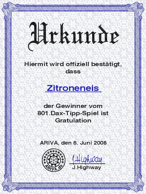 801.DAX Tipp-Spiel, Freitag, 04.06.08, 17:45 Uhr 167670