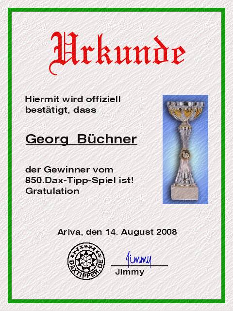 852.DAX-Tipp-Spiel **Montag** 18.08.08-17.45 Uhr 180267
