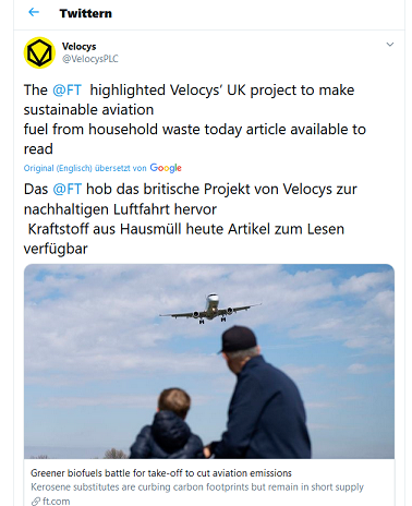 Velocys Aktie mit viel Potential ! 1169668