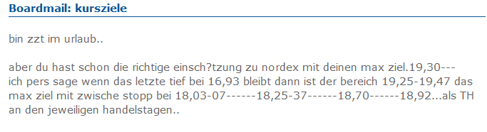 Nordex steht Ende Sommer bei 20 Euro 804345