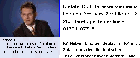 Welche LEHMAN-Producte sind davon betroffen? 193903