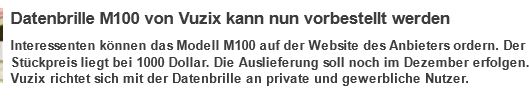 VUZIX CORP. NEW - es geht weiter ... 670555