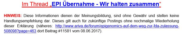 Epigenomics auf dem Weg zur FDA Zulassung?! 995587