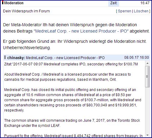 MedreLeaf Corp. - new Licensed Producer - IPO 994534