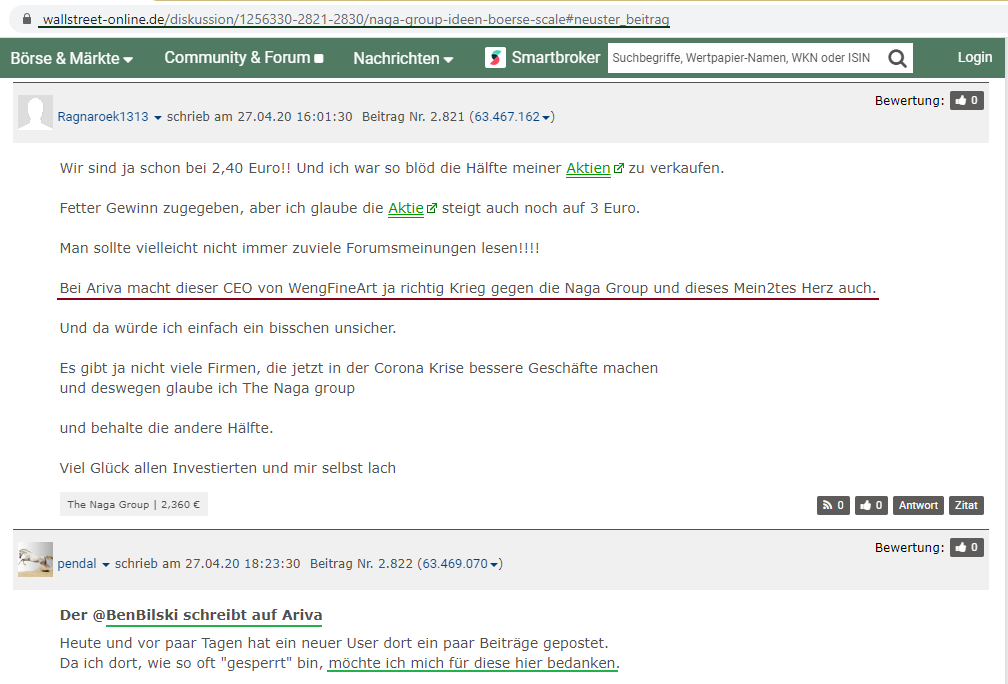 IPO:The Naga Group AG 1174921