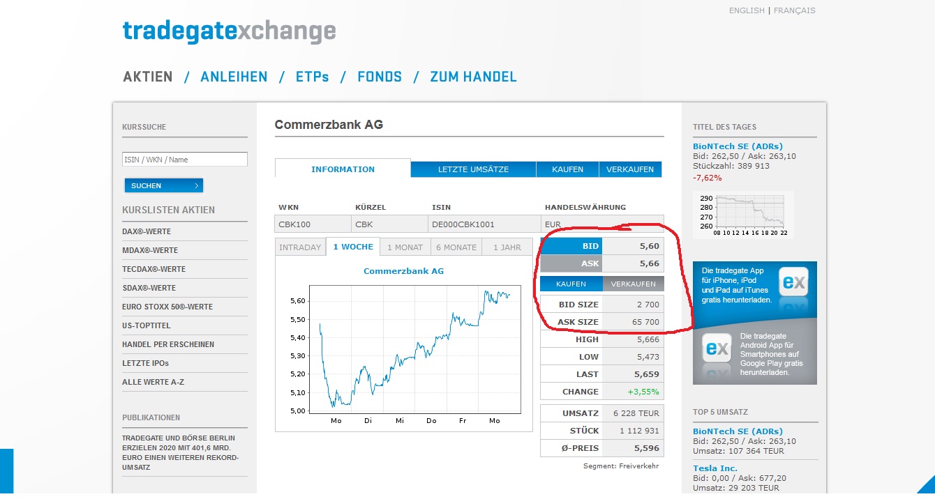 COMMERZBANK kaufen Kz. 28 € 1276178
