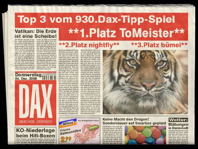 931.DAX Tipp-Spiel *Freitag* 05.12.08, 17.45 Uhr 203648