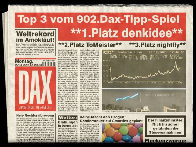903.DAX Tipp-Spiel *Dienstag* 28.10.08, 17.45 Uhr 195463