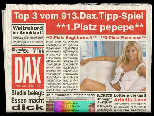 915.DAX Tipp-Spiel *Do* 13.11.08, 17.45 Uhr 198807