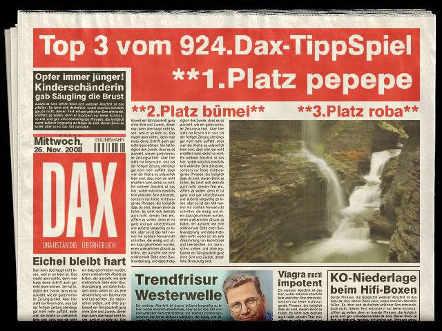 925.DAX Tipp-Spiel *Do* 27.11.08, 17.45 Uhr 202066